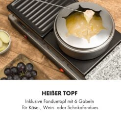 Fonduelette XL 3-in-1 Raclettegrill Fondue Naturstein 1650W 12 Pers -Küchenbedarf Geschäft 10035220 de 0004 logo
