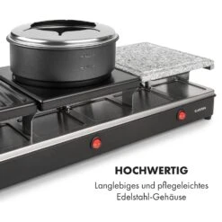 Fonduelette XL 3-in-1 Raclettegrill Fondue Naturstein 1650W 12 Pers -Küchenbedarf Geschäft 10035220 de 0007 logo