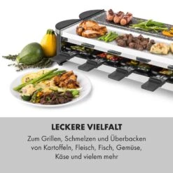 Tenderloin 50/50 Raclette-Grill 1200W 8 Personen Natursteinplatte Metallgrillplatte -Küchenbedarf Geschäft 10035260 de 0004 logo