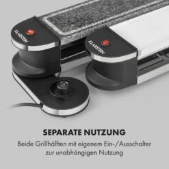 Tenderloin 50/50 Raclette-Grill 1200W 8 Personen Natursteinplatte Metallgrillplatte -Küchenbedarf Geschäft 10035260 de 0005 logo