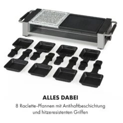 Bistecca Raclette 1200W Metall / Stein 8 Personen Kontroll-LED -Küchenbedarf Geschäft 10035293 de 0006 logo