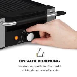 Bistecca Raclette 1200W Metall / Stein 8 Personen Kontroll-LED -Küchenbedarf Geschäft 10035293 de 0007 logo