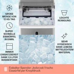 Chillout Eiswürfelmaschine Bulleteis 12kg/24h Wassertank: 1,5 L -Küchenbedarf Geschäft 10035319 de 0002 usp