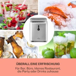 Chillout Eiswürfelmaschine Bulleteis 12kg/24h Wassertank: 1,5 L -Küchenbedarf Geschäft 10035319 de 0003 usp