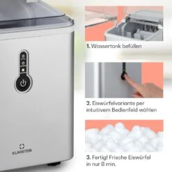 Chillout Eiswürfelmaschine Bulleteis 12kg/24h Wassertank: 1,5 L -Küchenbedarf Geschäft 10035319 de 0004 usp