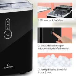 Chillout Eiswürfelmaschine Bulleteis 12kg/24h Wassertank: 1,5 L -Küchenbedarf Geschäft 10035320 de 0004 usp