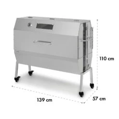 Sauenland Pro XL Spanferkelgrill Drehspieß 15W 4 Rollen Edelstahl -Küchenbedarf Geschäft 10035373 yy 0009 logo Klarstein Sauenland Pro XL Spanferkelgrill