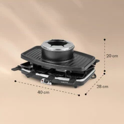 Entrecote 2-in-1 Raclettegrill & Fondue Naturstein 1100W 8 Personen -Küchenbedarf Geschäft 10035419 yy 0007 logo