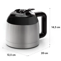 Arabica Thermoskanne Zubehör Ersatz Edelstahl Silber/schwarz -Küchenbedarf Geschäft 10035422 yy 0006 dimensions
