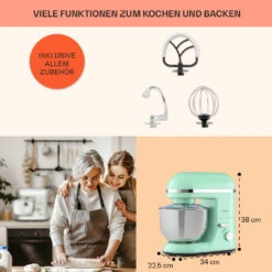 Bella Elegance Küchenmaschine 2000W 2,7PS 5,2 Ltr Edelstahl BPA-frei -Küchenbedarf Geschäft 10035520 de 0005 usp
