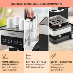 Arabica Comfort Espressomaschine 1350W 20 Bar 1,8l Touch-Bedienfeld -Küchenbedarf Geschäft 10035655 de 0006 usp