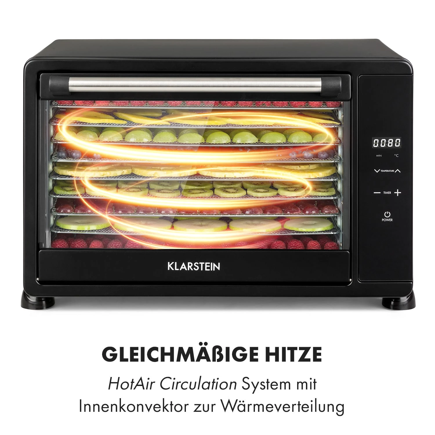 Mega Jerky Dörrautomat 650W 50-80°C LC-Touch-Display Timer 6 Mega Jerky Dörrautomat 650W 50-80°C LC-Touch-Display Timer – Bild 6