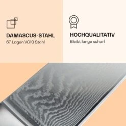 Kishiko Messerset Damaszener-Stahl 3-teilig Extra Scharf Rosenholz -Küchenbedarf Geschäft 10036060 de 0004 logo