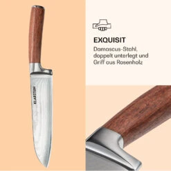 Kishiko Messerset Damaszener-Stahl 3-teilig Extra Scharf Rosenholz -Küchenbedarf Geschäft 10036060 de 0005 logo