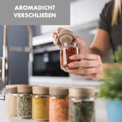 Glaswerk Cassia Gewürzgläser 6 St. 130 Ml Borosilikatglas Holzdeckel Luftdicht -Küchenbedarf Geschäft 10036357 de 0004 logo