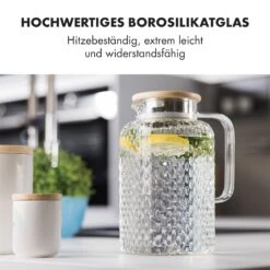 Glaswerk Livenza Wasserkrug 1,5 Liter Borosilikatglas Edelstahlsieb Deckel -Küchenbedarf Geschäft 10036358 de 0003 logo