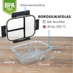 Hopewell Frischhaltedosen 3er Set 1040ml Borosilikatglas Deckel Tasche -Küchenbedarf Geschäft 10036364 de 0007 logo