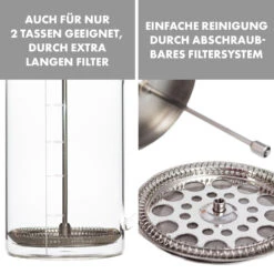 Glaswerk Ristretto French Press 1 Liter Borosilikatglas Edelstahl Walnussholz -Küchenbedarf Geschäft 10036368 de 0006 logo