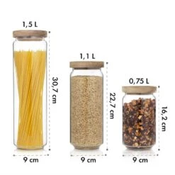 Glaswerk Lovage Vorratsgläser 0,75 1,1 1,5 L 3er Set Borosilikatglas Akazienholzdeckel Silikon 15 Glaswerk Lovage Vorratsgläser 0,75 1,1 1,5 L 3er Set Borosilikatglas Akazienholzdeckel Silikon -Küchenbedarf Geschäft 10036372 yy 0008 logo