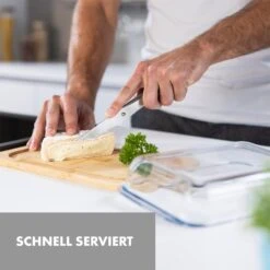 Glaswerk Hermatige Aufschnittbox Mit Glasdeckel Borosilikatglas Bambus Schneidebrett -Küchenbedarf Geschäft 10036378 de 0004 logo