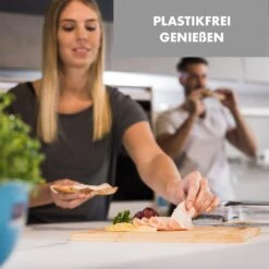 Glaswerk Hermatige Aufschnittbox Mit Glasdeckel Borosilikatglas Bambus Schneidebrett -Küchenbedarf Geschäft 10036378 de 0005 logo