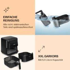 AeroVital Deluxe Heißluftfritteuse 1700W 5,4 Liter Edelstahl -Küchenbedarf Geschäft 10036476 de 0006 logo