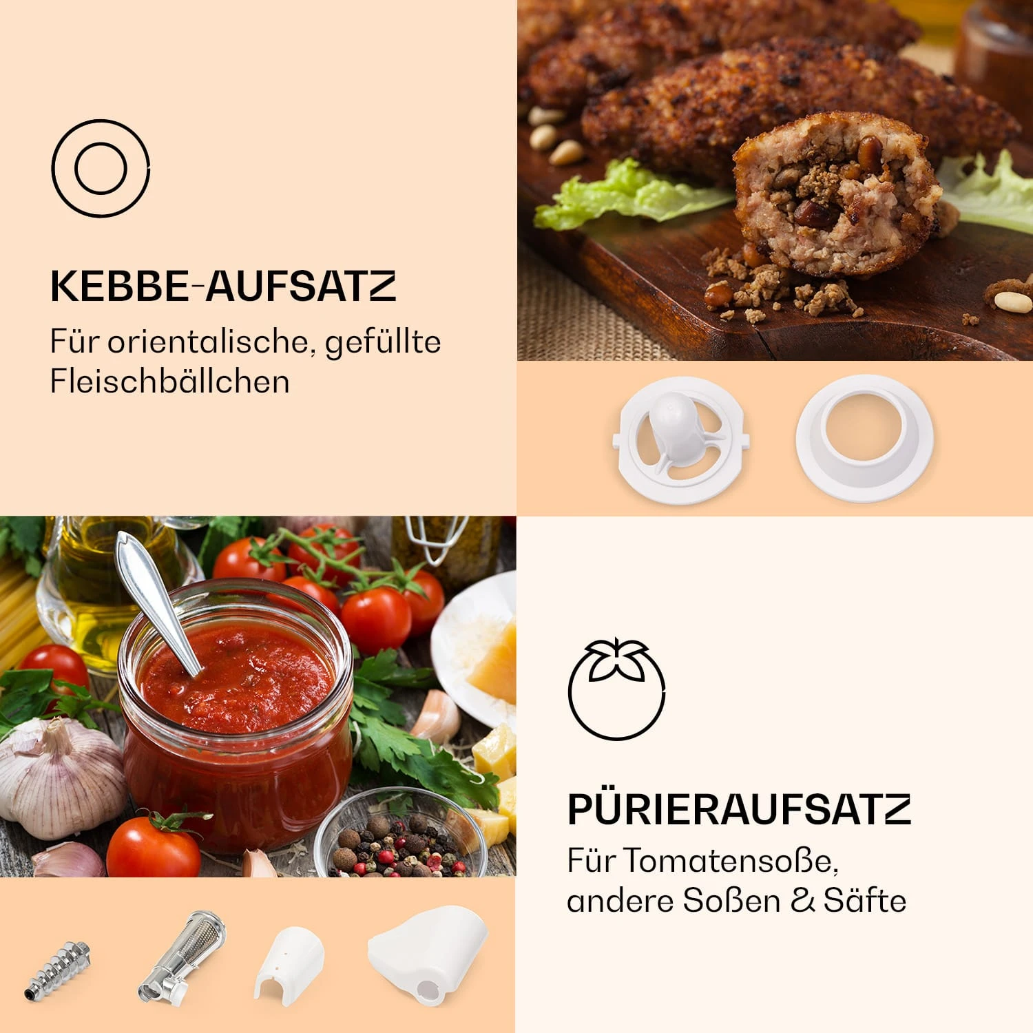 Mighty Mince Elektrischer Fleischwolf 500 - 1361 Watt 3 Lochscheiben 4 Mighty Mince Elektrischer Fleischwolf 500 - 1361 Watt 3 Lochscheiben – Bild 4