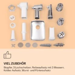 Mighty Mince Elektrischer Fleischwolf 500 - 1361 Watt 3 Lochscheiben 14 Mighty Mince Elektrischer Fleischwolf 500 - 1361 Watt 3 Lochscheiben -Küchenbedarf Geschäft 10036478 de 0007 logo