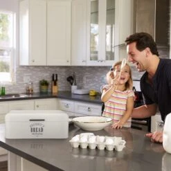 Delaware Brotkasten Metall 42x16x24,5 Cm Klappdeckel Lüftungslöcher -Küchenbedarf Geschäft 10037442 yy 0002 logo