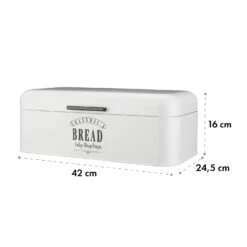 Delaware Brotkasten Metall 42x16x24,5 Cm Klappdeckel Lüftungslöcher -Küchenbedarf Geschäft 10037442 yy 0007 logo