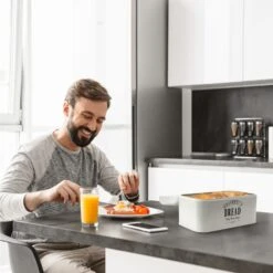 Delaware Brotkasten Metall 30x16x20,5 Cm Klappdeckel Lüftungslöcher -Küchenbedarf Geschäft 10037443 yy 0003 logo