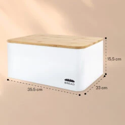 Oklahoma Brotkasten Metall 35,5x15,5x23 Cm Bambus-Deckel Schneidebrett -Küchenbedarf Geschäft 10037444 yy 0005 logo