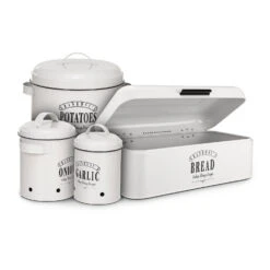 Montana Knoblauchtopf Emaille-Stahlblech 12 X 18 Cm (ØxH) Rostfrei -Küchenbedarf Geschäft 10037445 yy 0005 logo