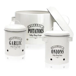 Georgia Vorratsbehälter 3er-Set Emaille-Stahlblech Vintage Rostfrei -Küchenbedarf Geschäft 10037447 yy 0003 logo