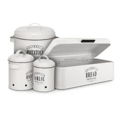 Georgia Vorratsbehälter 3er-Set Emaille-Stahlblech Vintage Rostfrei -Küchenbedarf Geschäft 10037447 yy 0005 logo