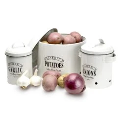 Georgia Vorratsbehälter 3er-Set Emaille-Stahlblech Vintage Rostfrei -Küchenbedarf Geschäft 10037447 yy 0006 logo