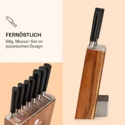 Kitano 8tlg. Messer-Set Mit Block 7 Messer Stahl Edler Holzblock -Küchenbedarf Geschäft 10037814 de 0003 logo