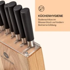 Kitano 8tlg. Messer-Set Mit Block 7 Messer Stahl Edler Holzblock -Küchenbedarf Geschäft 10037815 de 0005 logo