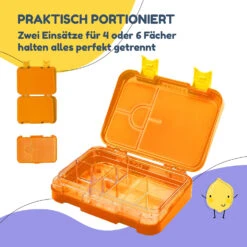 Schmatzfatz Junior Lunchbox 6 Fächer 21,3 X 15 X 4,5 Cm (BxHxT) -Küchenbedarf Geschäft 10037943 de 0004 usp