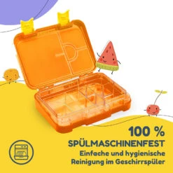 Schmatzfatz Junior Lunchbox 6 Fächer 21,3 X 15 X 4,5 Cm (BxHxT) -Küchenbedarf Geschäft 10037943 de 0005 usp