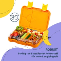 Schmatzfatz Junior Lunchbox 6 Fächer 21,3 X 15 X 4,5 Cm (BxHxT) -Küchenbedarf Geschäft 10037943 de 0006 usp
