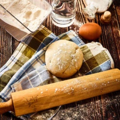 Nudelholz 100 % Bambus 43 X 5 Cm (LxØ) Glatte Oberfläche Bambus -Küchenbedarf Geschäft 10038059 yy 0004 logo