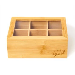 Teebox 6 Fächer 90 Teebeutel Kunststoff-Sichtfenster Bambus 10 Teebox 6 Fächer 90 Teebeutel Kunststoff-Sichtfenster Bambus -Küchenbedarf Geschäft 10038069 yy 0004 logo