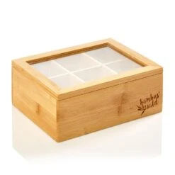 Teebox 6 Fächer 90 Teebeutel Kunststoff-Sichtfenster Bambus 13 Teebox 6 Fächer 90 Teebeutel Kunststoff-Sichtfenster Bambus -Küchenbedarf Geschäft 10038069 yy 0007 logo