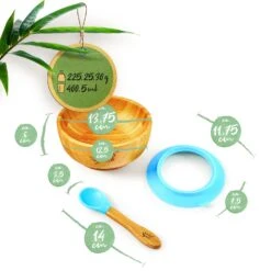 Kindergeschirr Mit Bambusschale Und Löffel 400 Ml Inkl. Saugnapf Ø: 13,7 Cm -Küchenbedarf Geschäft 10038070 yy 0006 logo