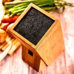 Messerblock, Schief PET-Borsteneinsatz Für 5-10 Messer, Bambus -Küchenbedarf Geschäft 10038080 yy 0003 logo