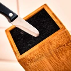 Messerblock, Schief PET-Borsteneinsatz Für 5-10 Messer, Bambus -Küchenbedarf Geschäft 10038080 yy 0005 logo