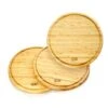 3er-Set Bambus-Frühstücksbrett Rund 25 X 1,6 X Cm (ØxH) Pflegeleicht