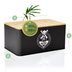 Stigby 2-in-1 Brotkasten Mit Schneidebrett Metallblech Bambus -Küchenbedarf Geschäft 10038084 yy 0007 logo