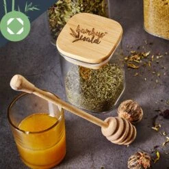 Eckiges Glas Mit Bambusdeckel Luftdicht Silikonring 6 X 15 Cm 300 Ml -Küchenbedarf Geschäft 10038114 yy 0006 logo